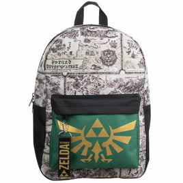 Legend of Zelda Map Mixblock & Crest Logo Backpack w/ Laptop Pocket