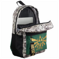 Legend of Zelda Map Mixblock & Crest Logo Backpack w/ Laptop Pocket