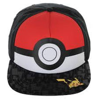 Pokemon Pokeball w/Bolt Pirnt&Pikachu Cap-Youth