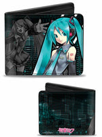 Hatsune Miku Pose/Singing Pose w/Equalizer Bi Fold PU Leather Wallet