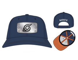 Naruto Village Symbol Silver Precurve Snapback Cap