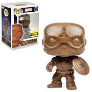 POP! Marvel #584:Marvel-Cpt.America Wood Deco bobble-Head-EE Exclusive