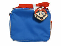 Super Mario Blue/Red Cooler Lunch Bag w/ Long Strap
